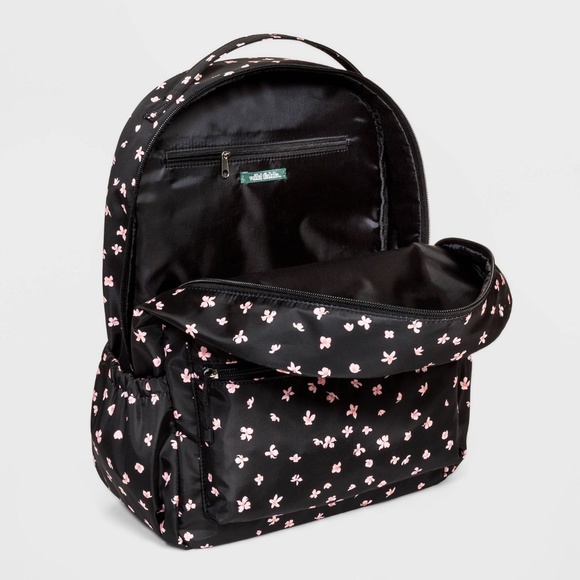 Black Pink Floral Backpack - Picture 9 of 11